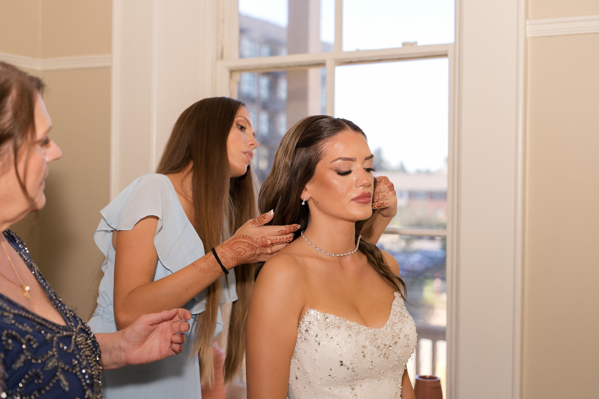 Bride getting ready with a WA wedding photographer.