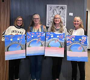 Sip-n-canvas paint party at Heartwork Brewing in Bloomington, IN.
