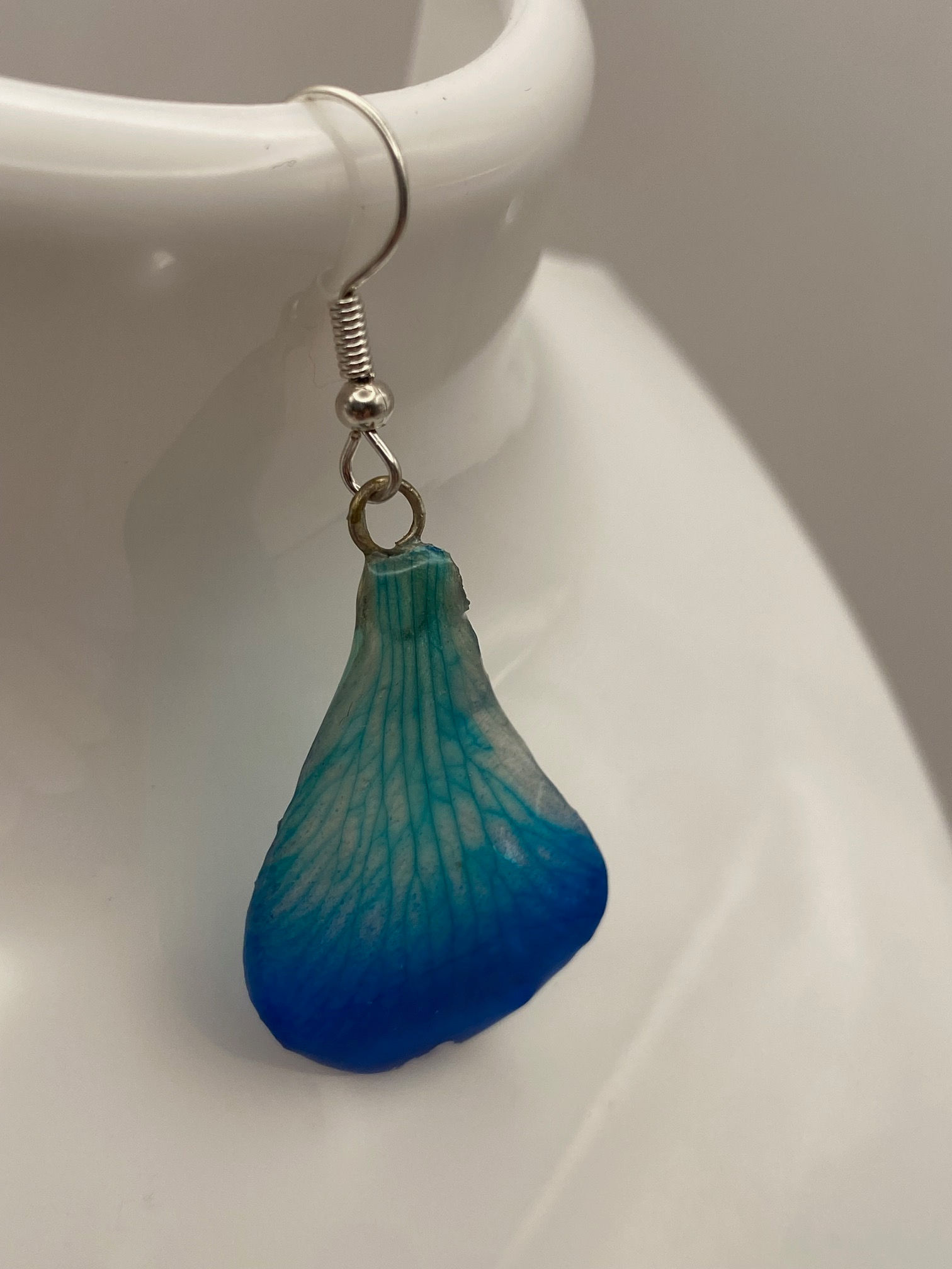 Copy of Real Flower Petal Earrings – Golden Amber & Terracotta Teardrop Dangles