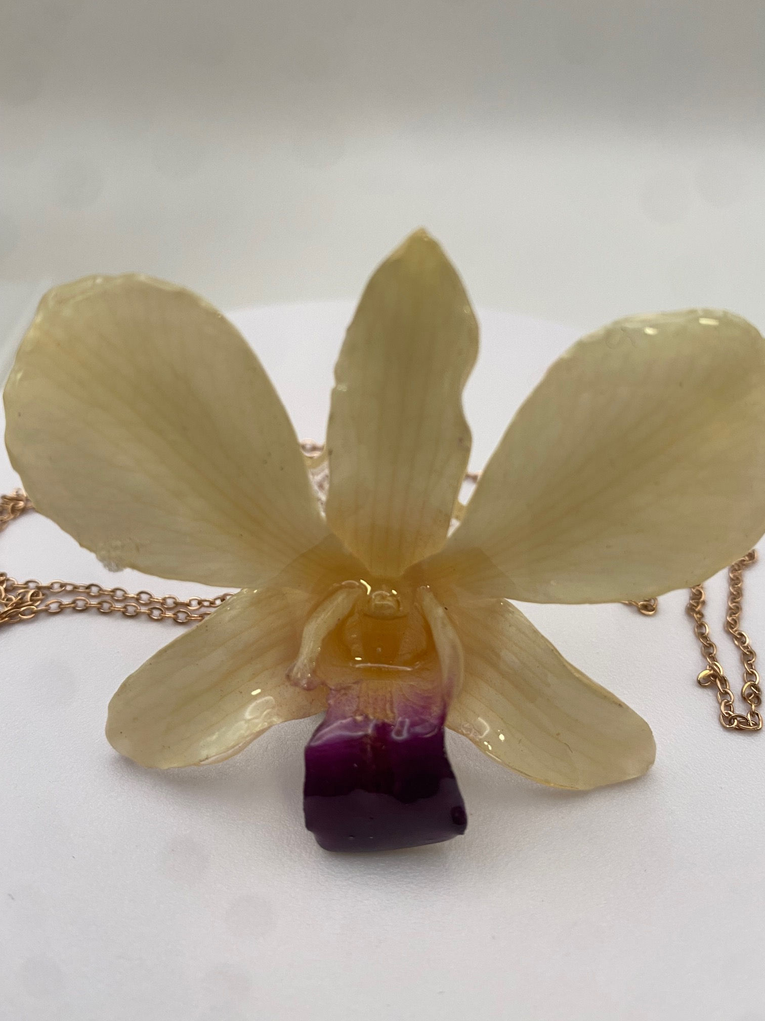 Orchid Dendrobium Real Flower NecklaceWhite
