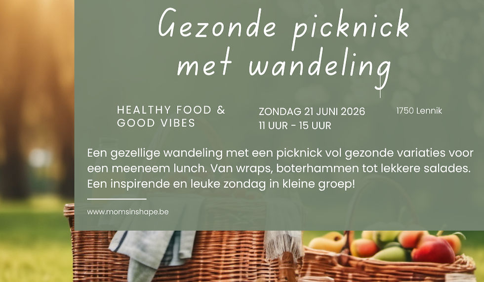Gezonde picknick en wandeling