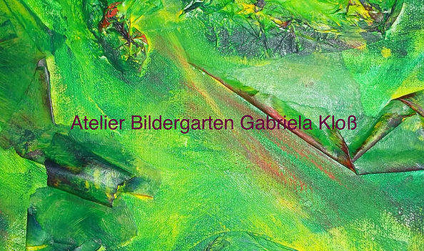 Abstraktes Acryl-bild in grün.