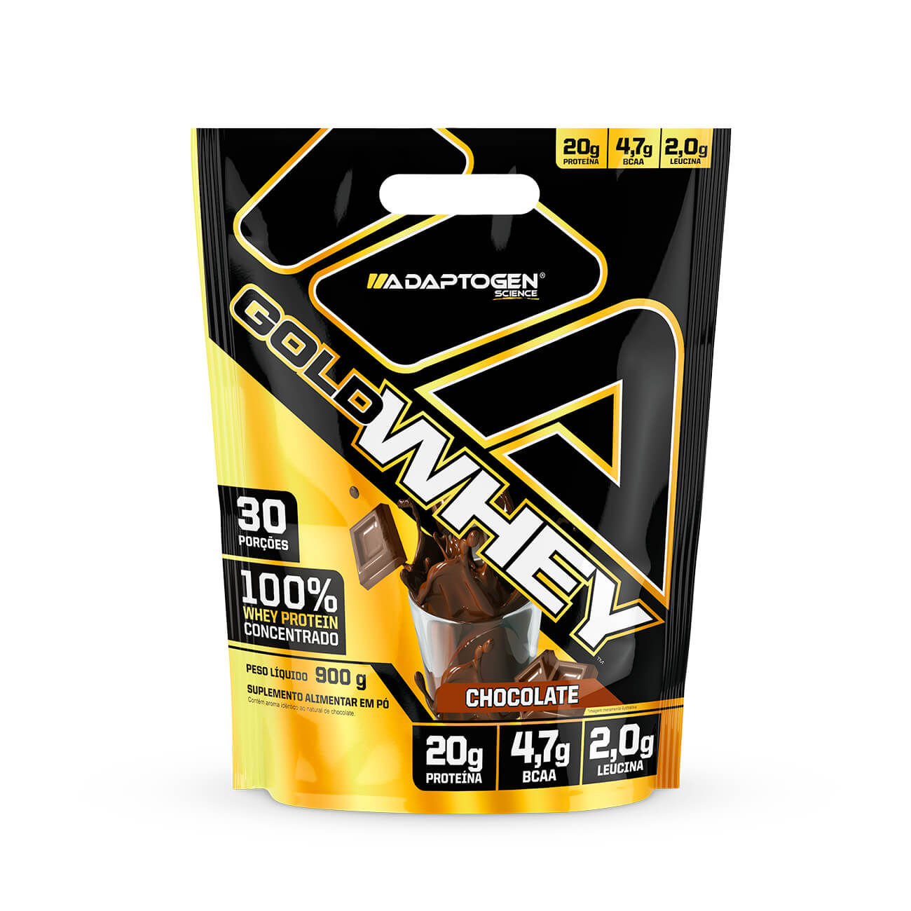 Whey Protein Gold Adaptogen Science (Refil) 900g - Chocolate