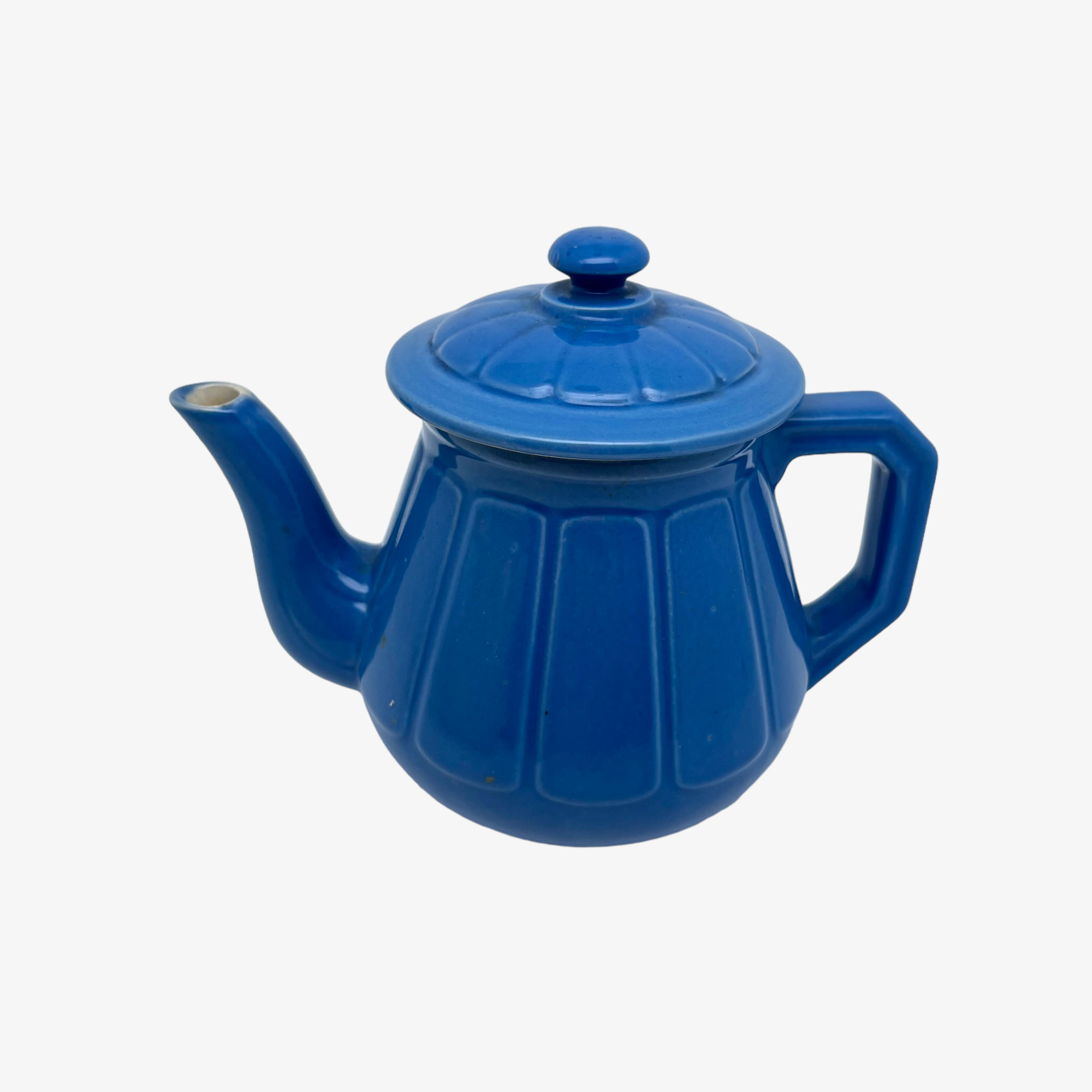 Théière ancienne bleue