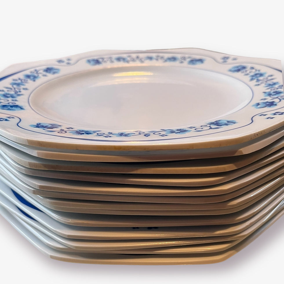 Miniature : Grande assiette hexagonale en plastique