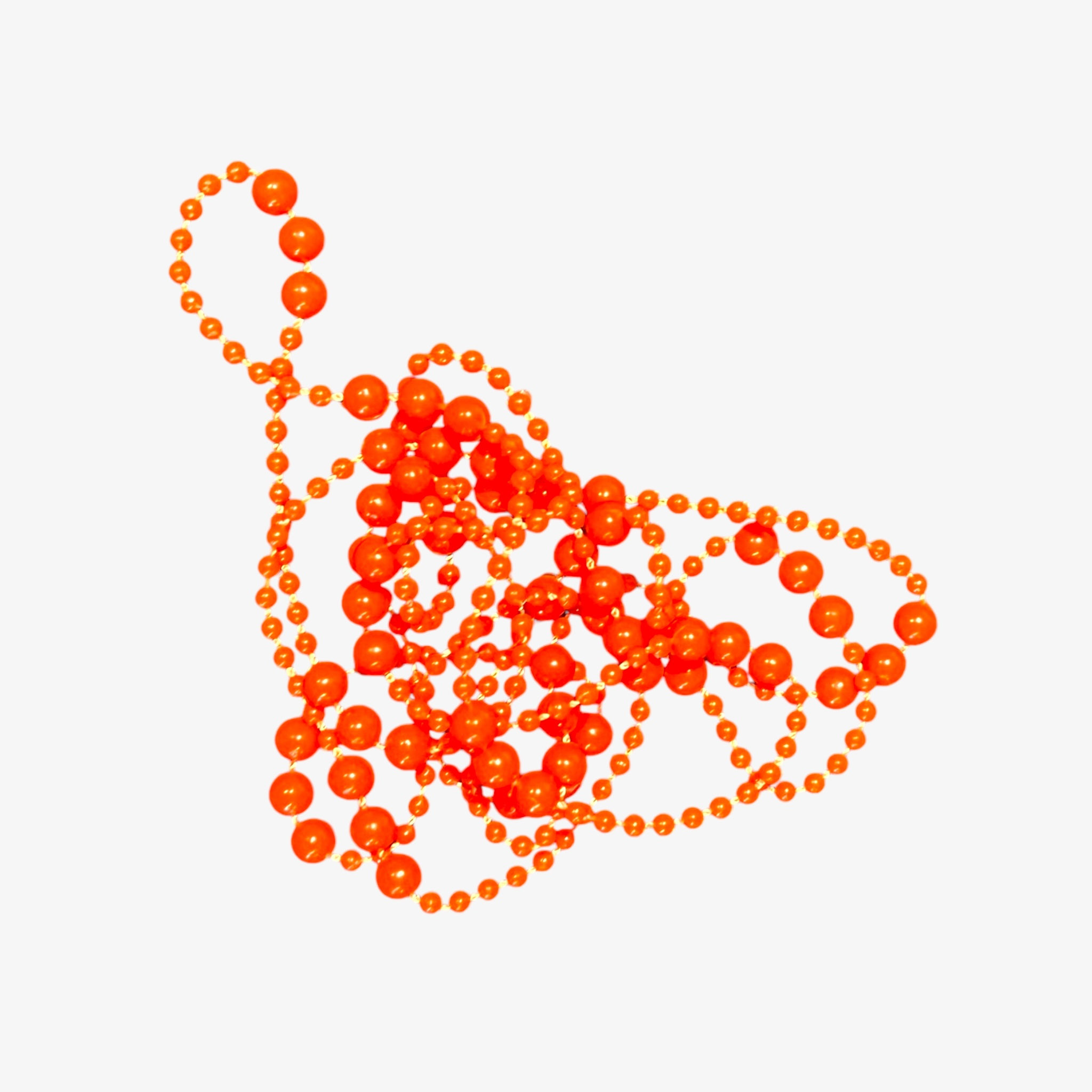 Sautoir en plastique rouge