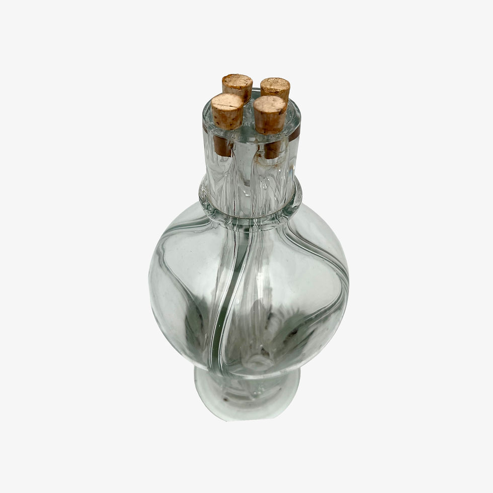 Miniature : Ancienne carafe à liqueur compartimentée