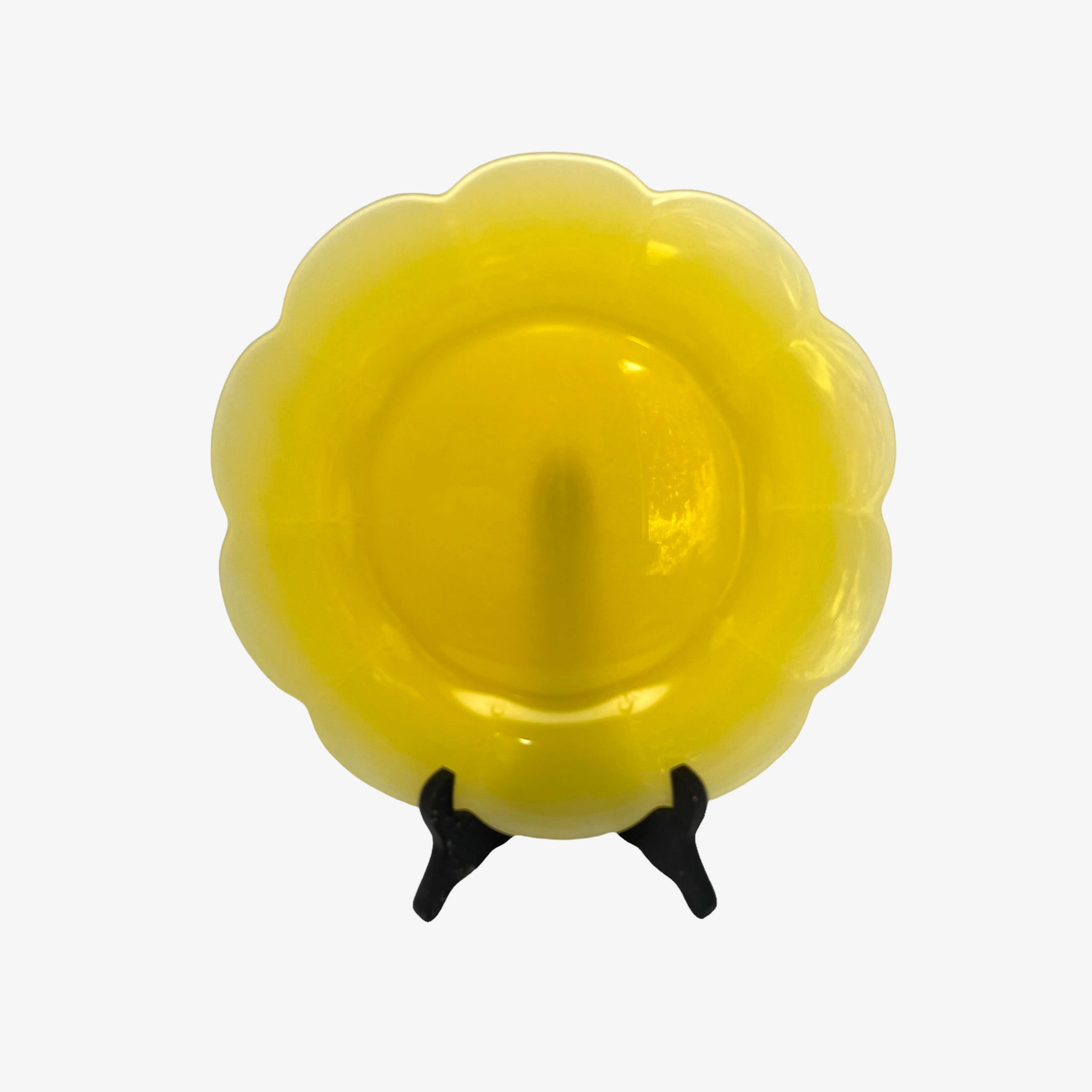 Grande assiette fleur jaune