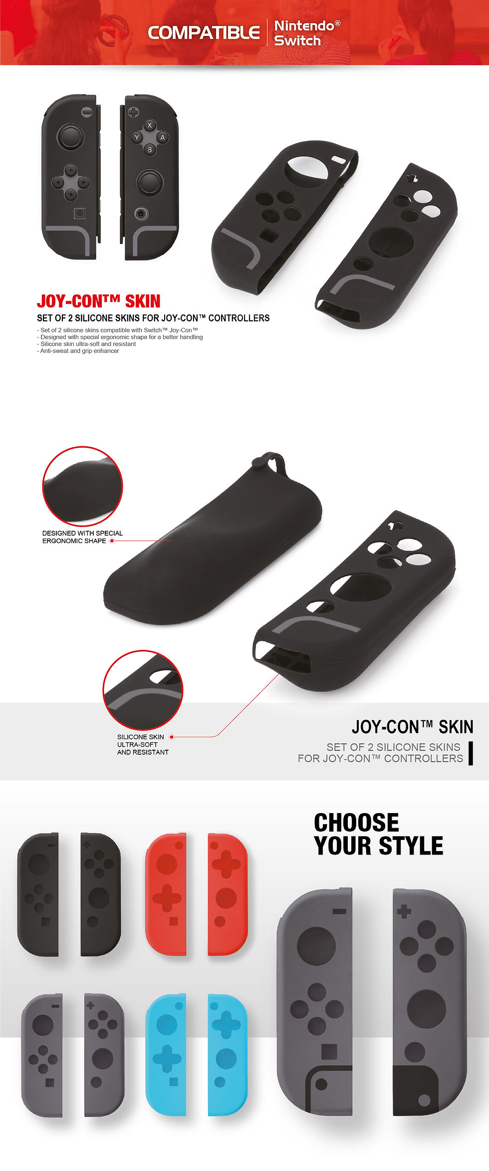 Thumbnail: NSW SILICONES - SKIN JOY-CON