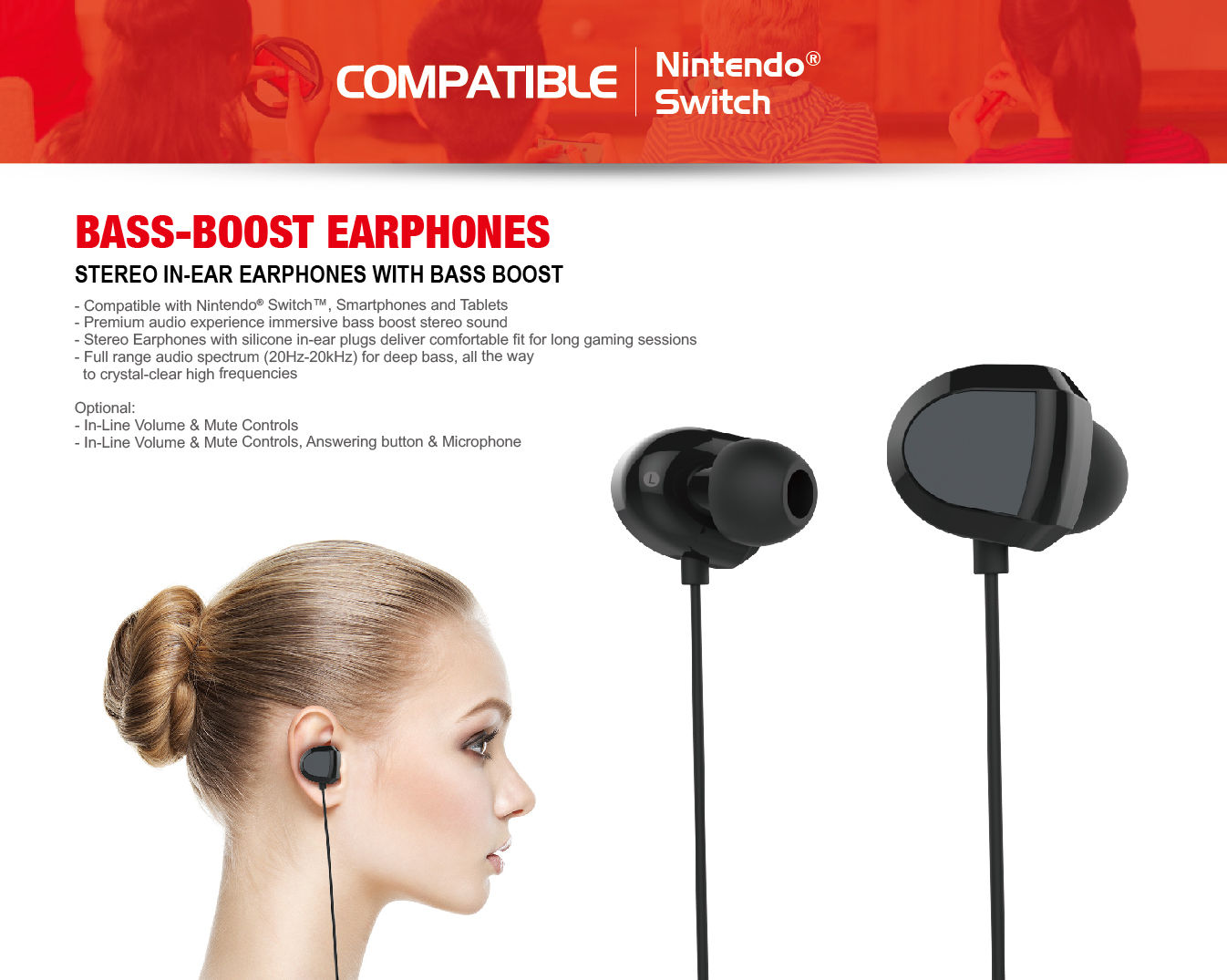 NSW AUDIO - BASS BOOST EARPHONES