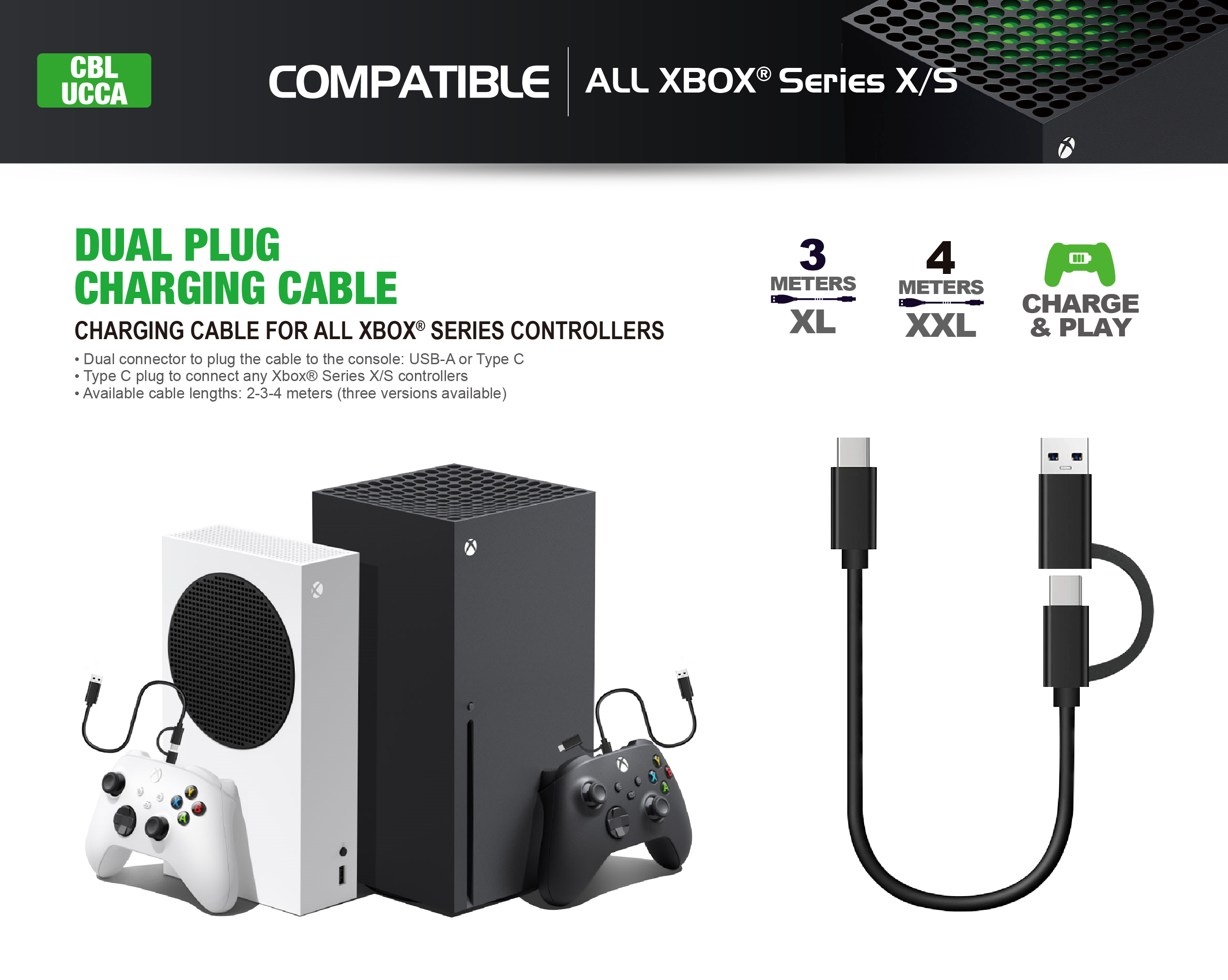 CBL-UCCA - DUAL PLUG CHARGING CABLE