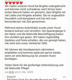 Bewertung einer weiteren zufriedenen Kundin