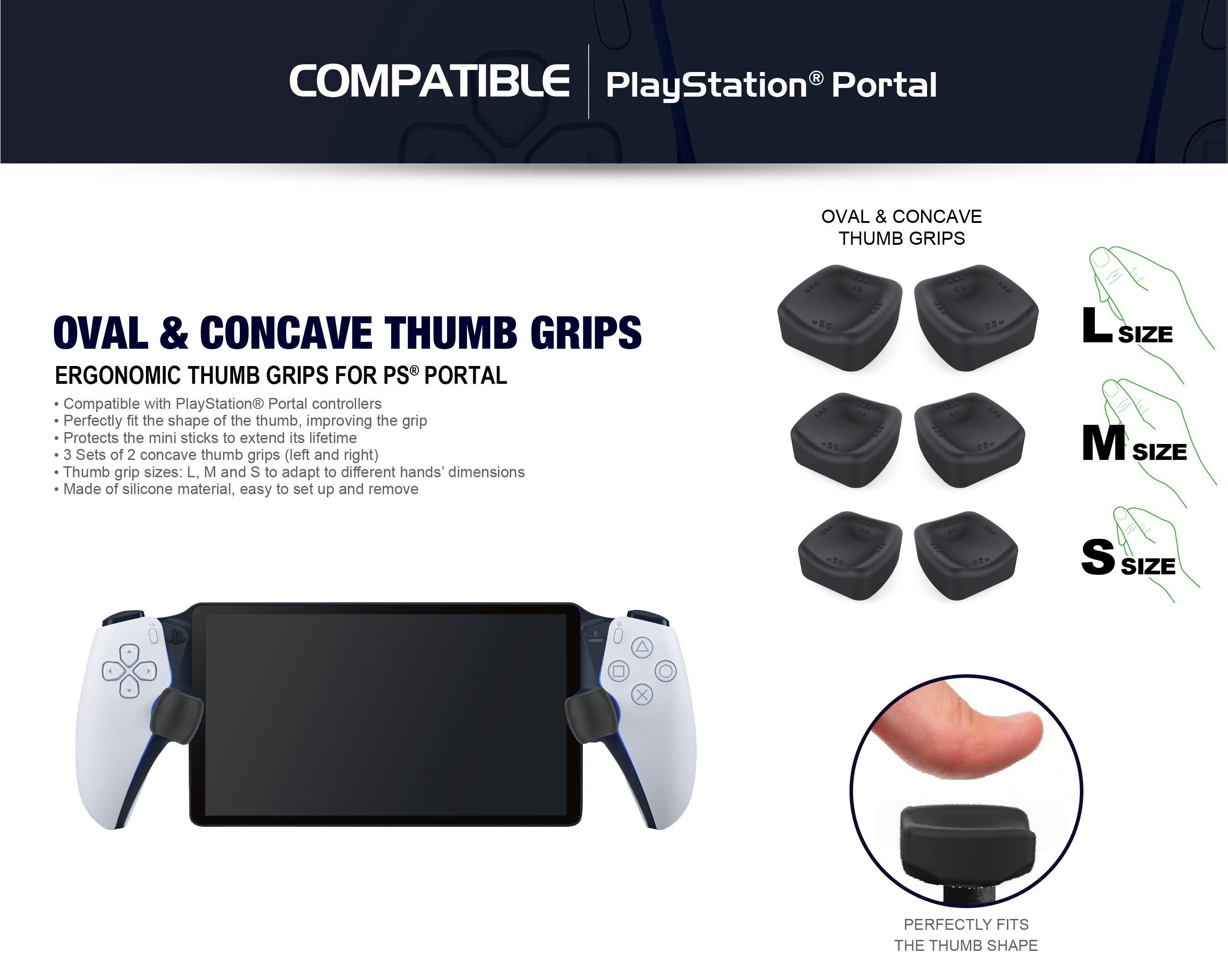 PS PORTAL - SILICONE ALL THUMB GRIPS