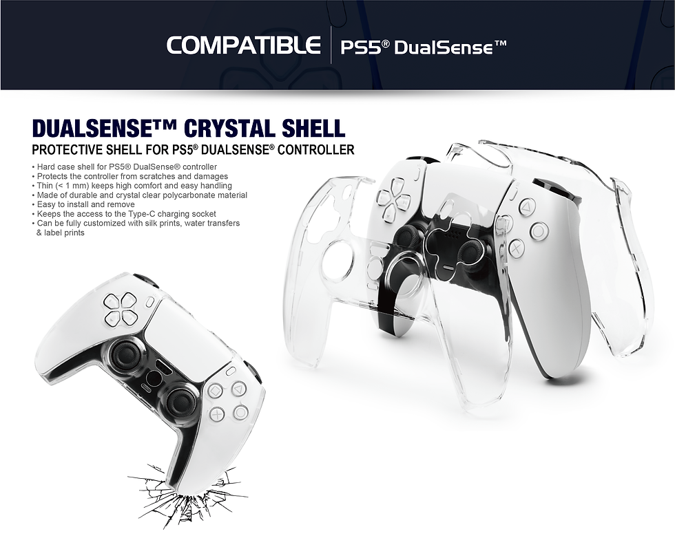 PS5 OTHER - DUALSENSE CRYSTAL SHELL