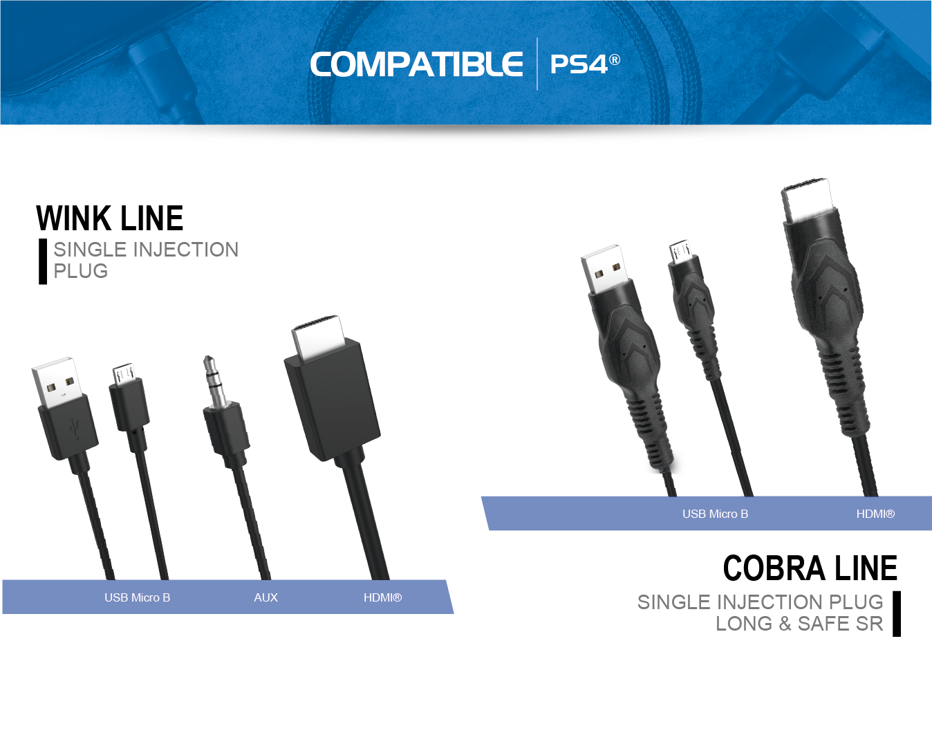 PS4 CABLES - ALL PLUGS