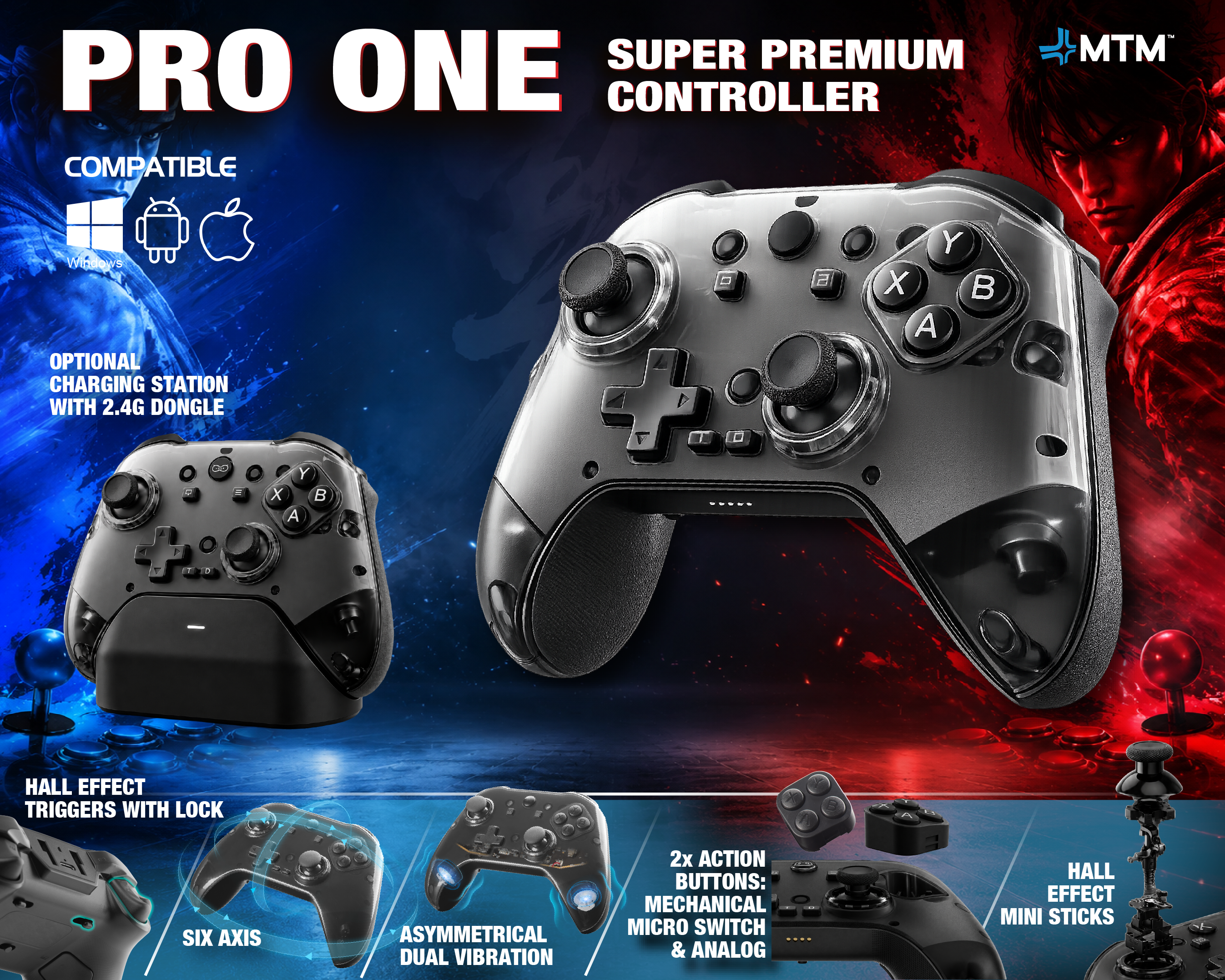 PRO ONE — Premium Hall Effect Wireless Controller