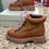 Thumbnail: Cole Haan Delilah Women's Boots Size 7.5 Golden Honey