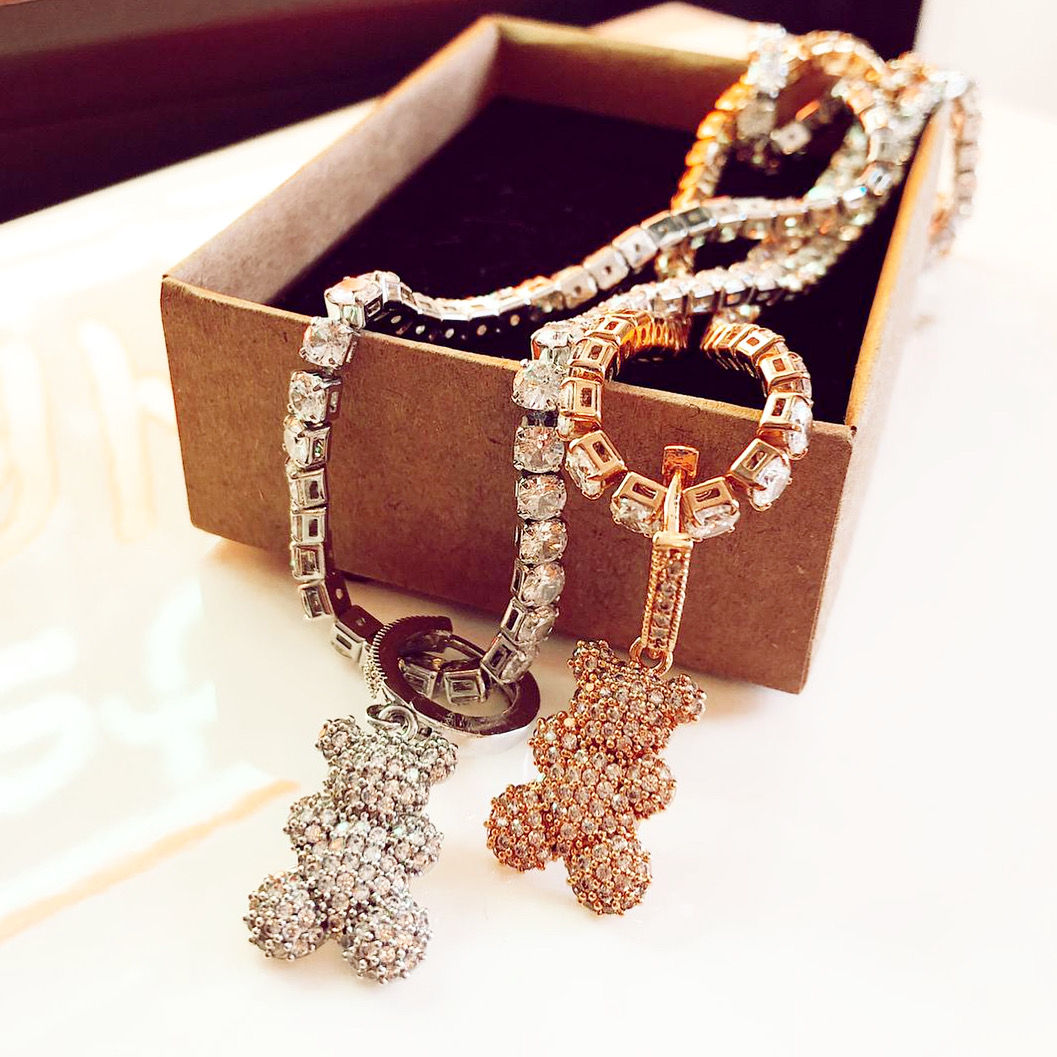 celik su yolu teddy bear kolye