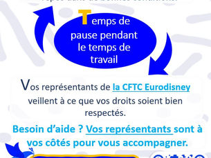 Temps de pause pendant le temps de travail