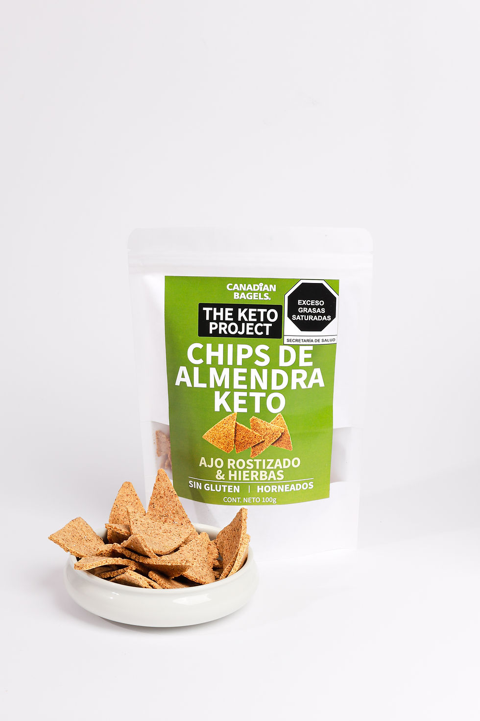 Thumbnail: Chips De Almendra Keto Ajo & Hierbas 100g Sin Gluten Snack