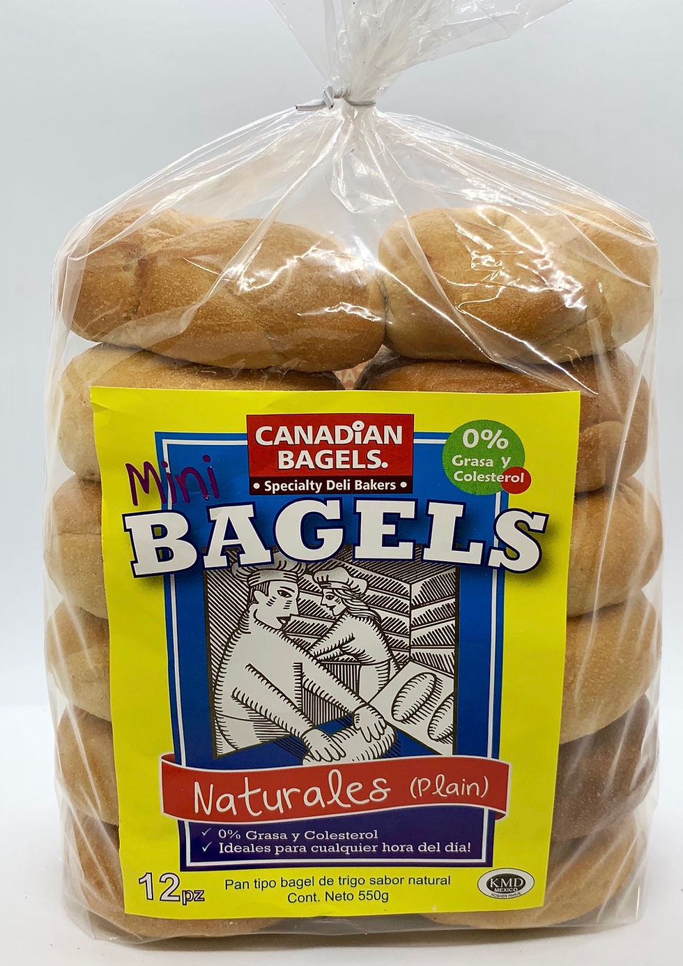 Thumbnail: Mini Bagels Naturales 12pz 550grs
