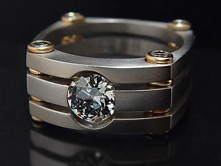 White gold diamond ring