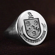 Evan signet silver ring