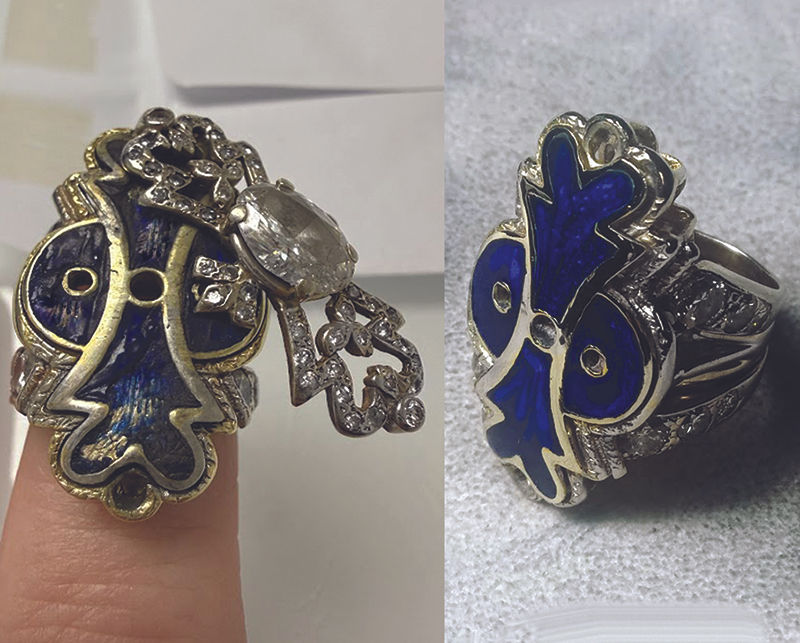 Blue enamel repair