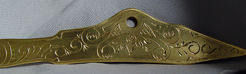 old musket, hand engraving