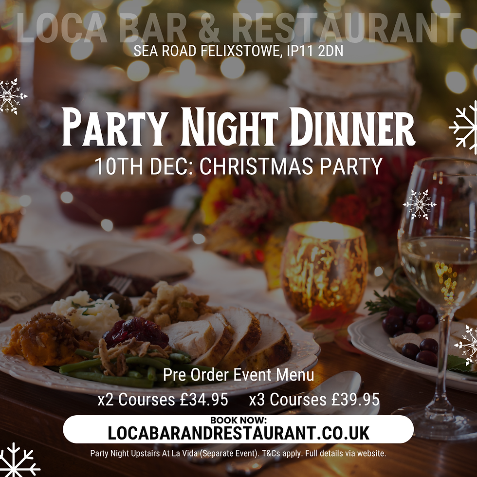 Christmas Party Night *FULLY BOOKED*