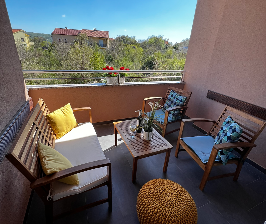 Haus mit Meerblick auf Insel Krk