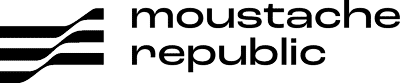 Moustache Republic company GIF in black