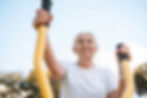 Ageing lady exercising
