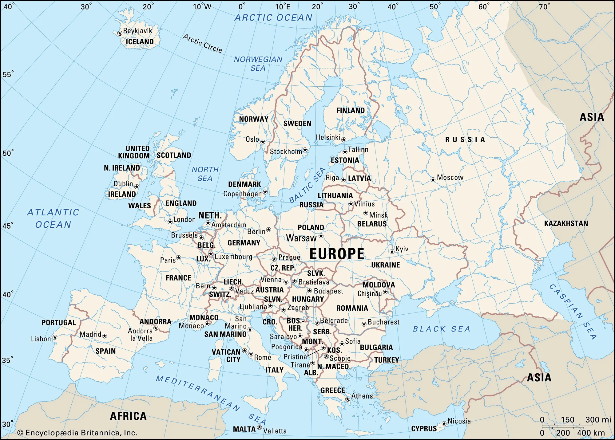 map of Europe