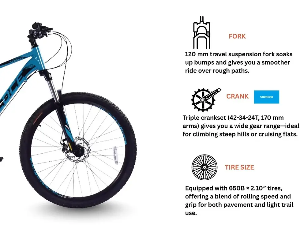 Thumbnail: VELOCE V-SERIES  MOUNTAIN BIKE V-100 BLACK / BLUE