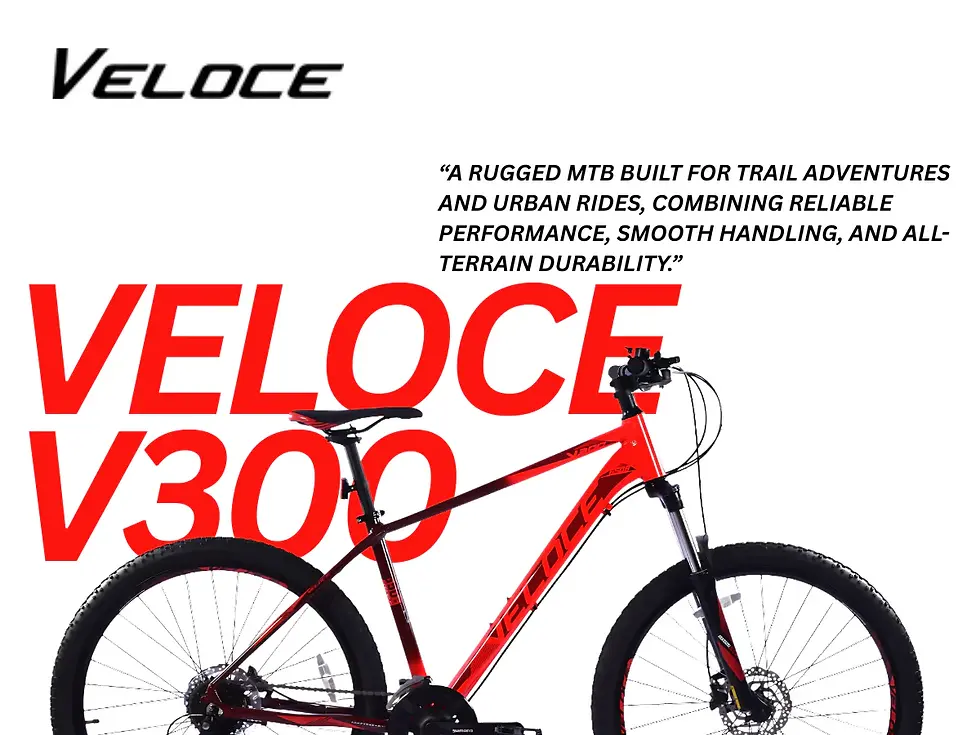 Thumbnail: VELOCE V300 MOUNTAIN BIKE — BLACK / RED (V-SERIES)