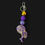 Thumbnail: Purple Gold Glitter Woolly Ponytail Bag Bangles/Keychain
