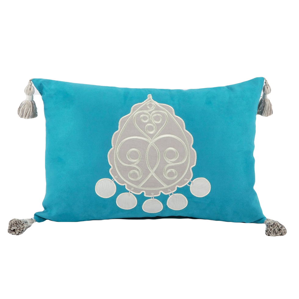 Thumbnail: APPLIQUED PENDANT MOTIF CUSHION COVER