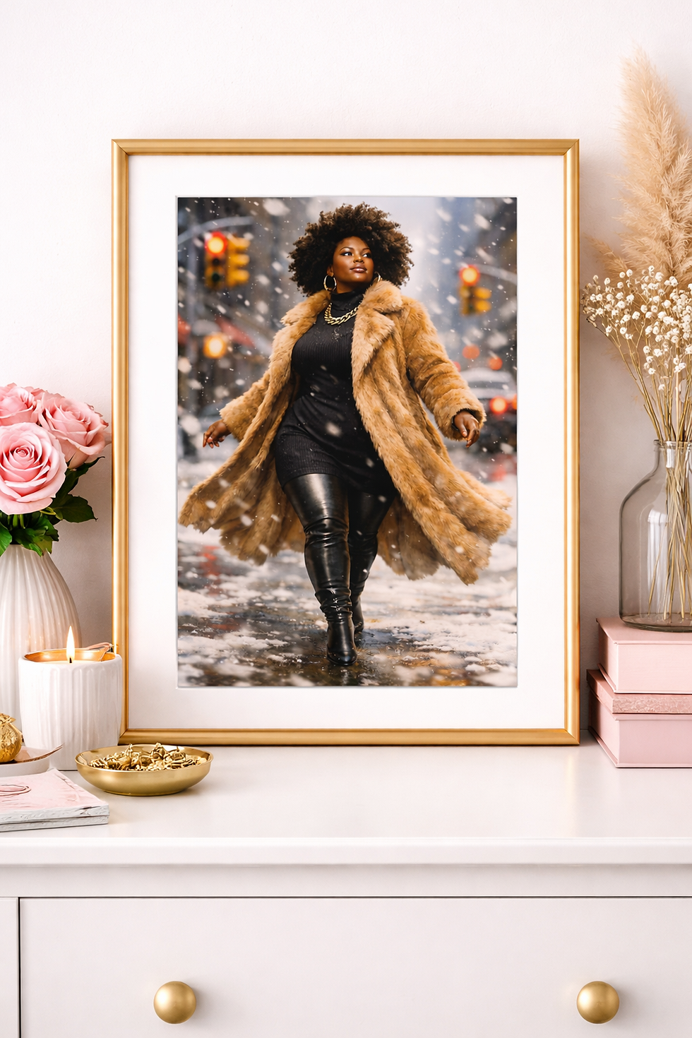 Thumbnail: Confident Woman Matte Canvas Stretched 0.75"