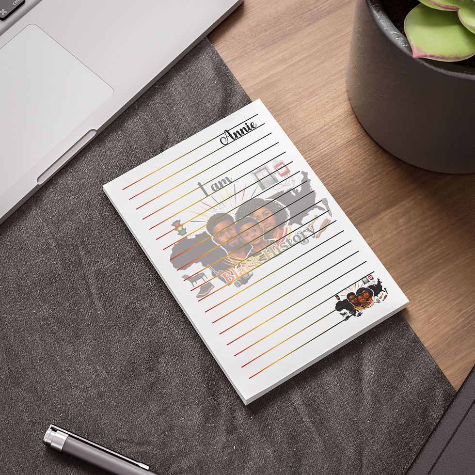 Thumbnail: I am Black History Notepad-Personalized Multi-color Lettering