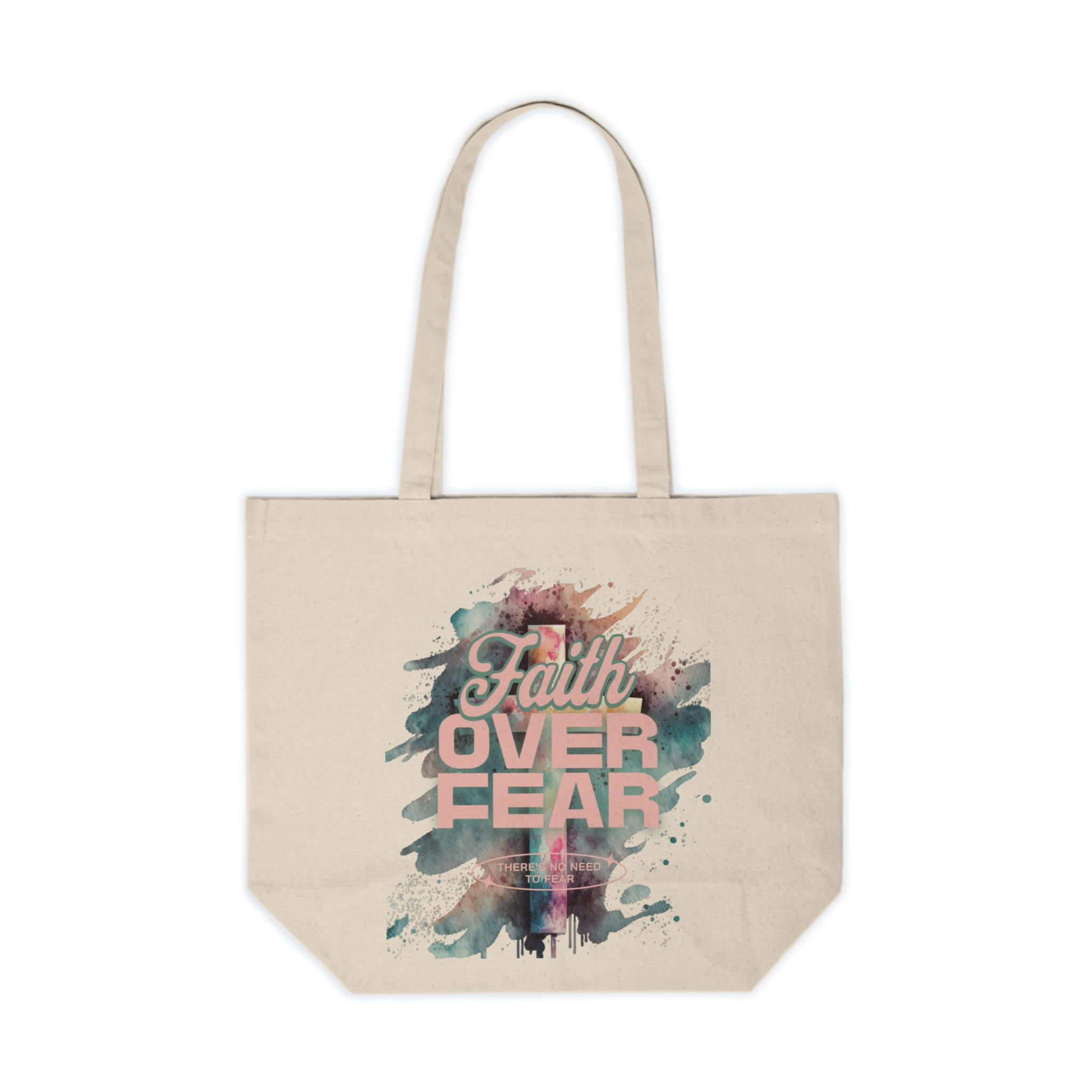 Faith Without Fear Canvas Tote | Inspirational Scripture Quote Tote