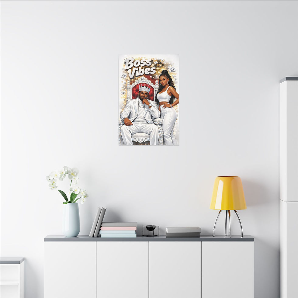 Thumbnail: Royal Couple Boss Mode Canvas | Matte Stretched Wall Art