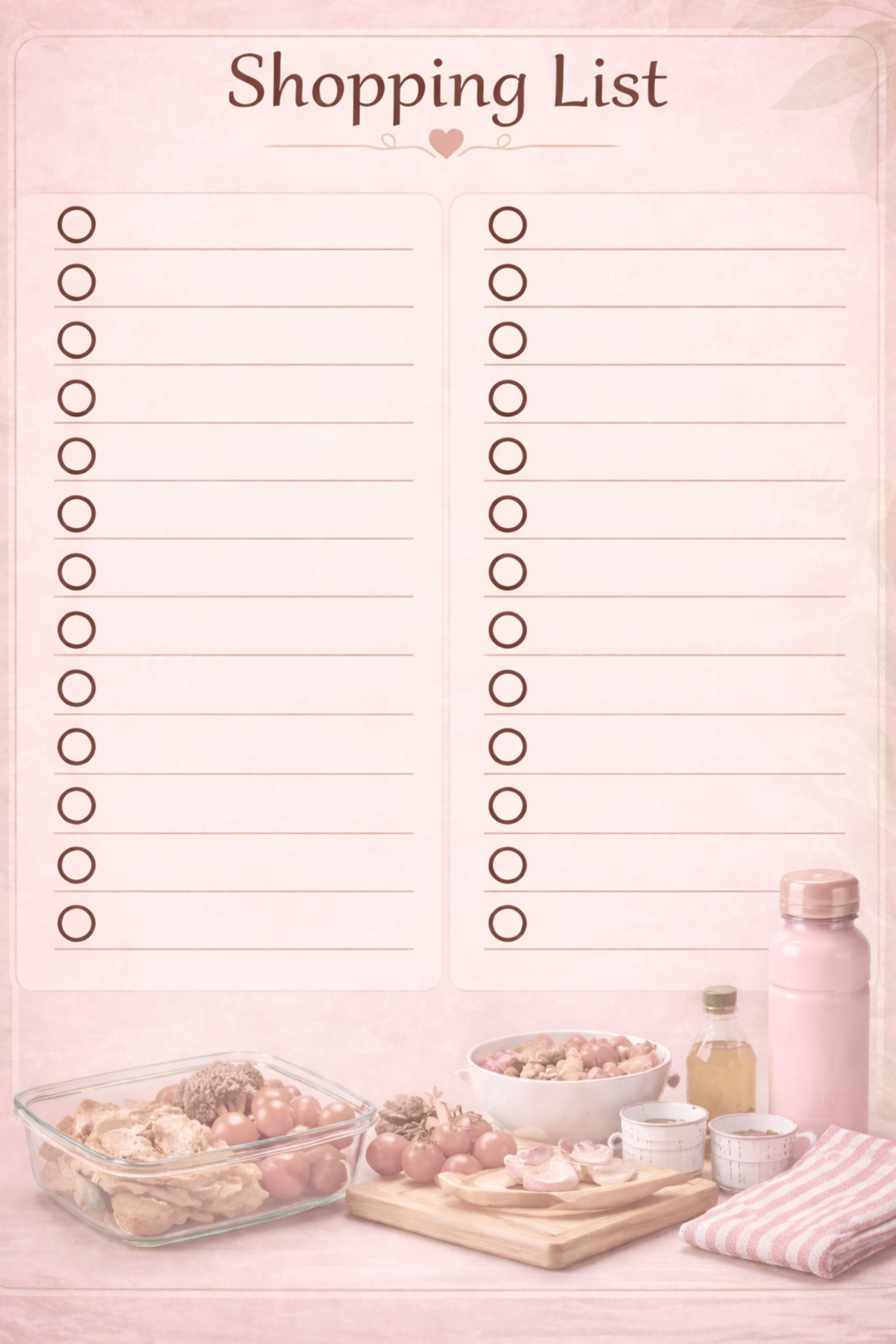 Meal Prep Planner Sheets