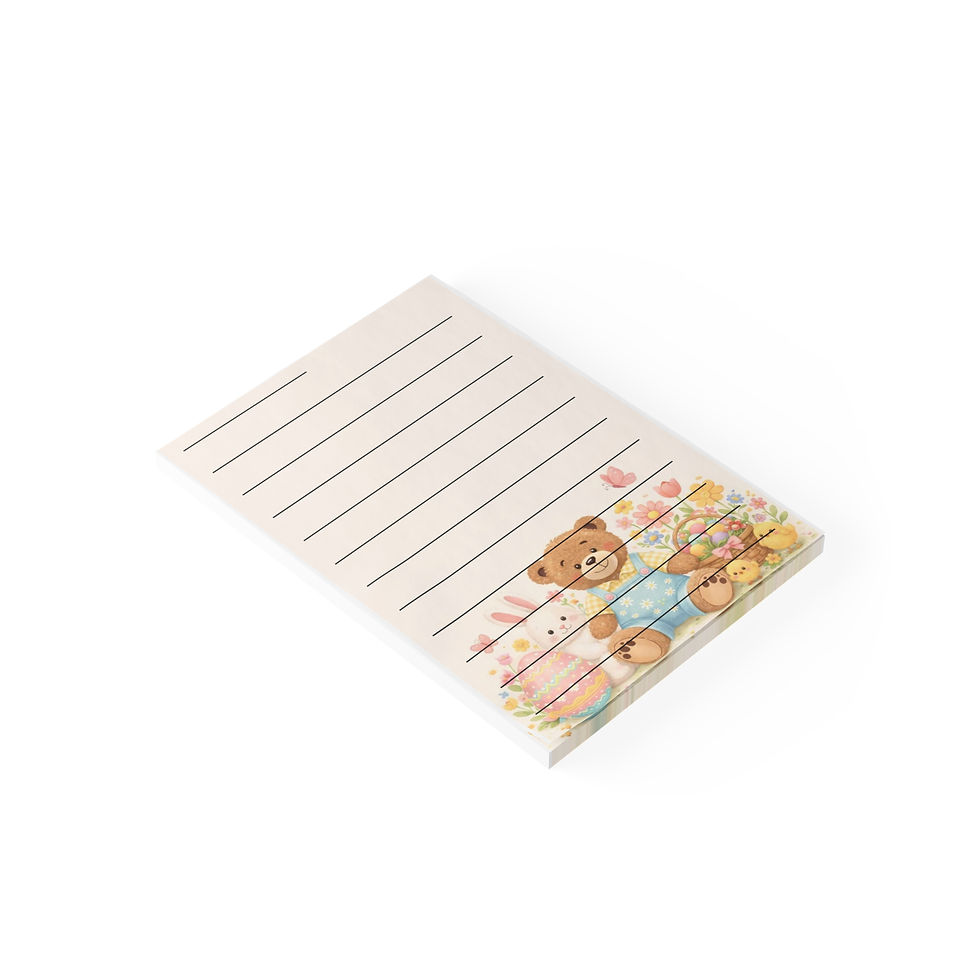 Thumbnail: Easter Teddy Bear Lined Paper Notepad