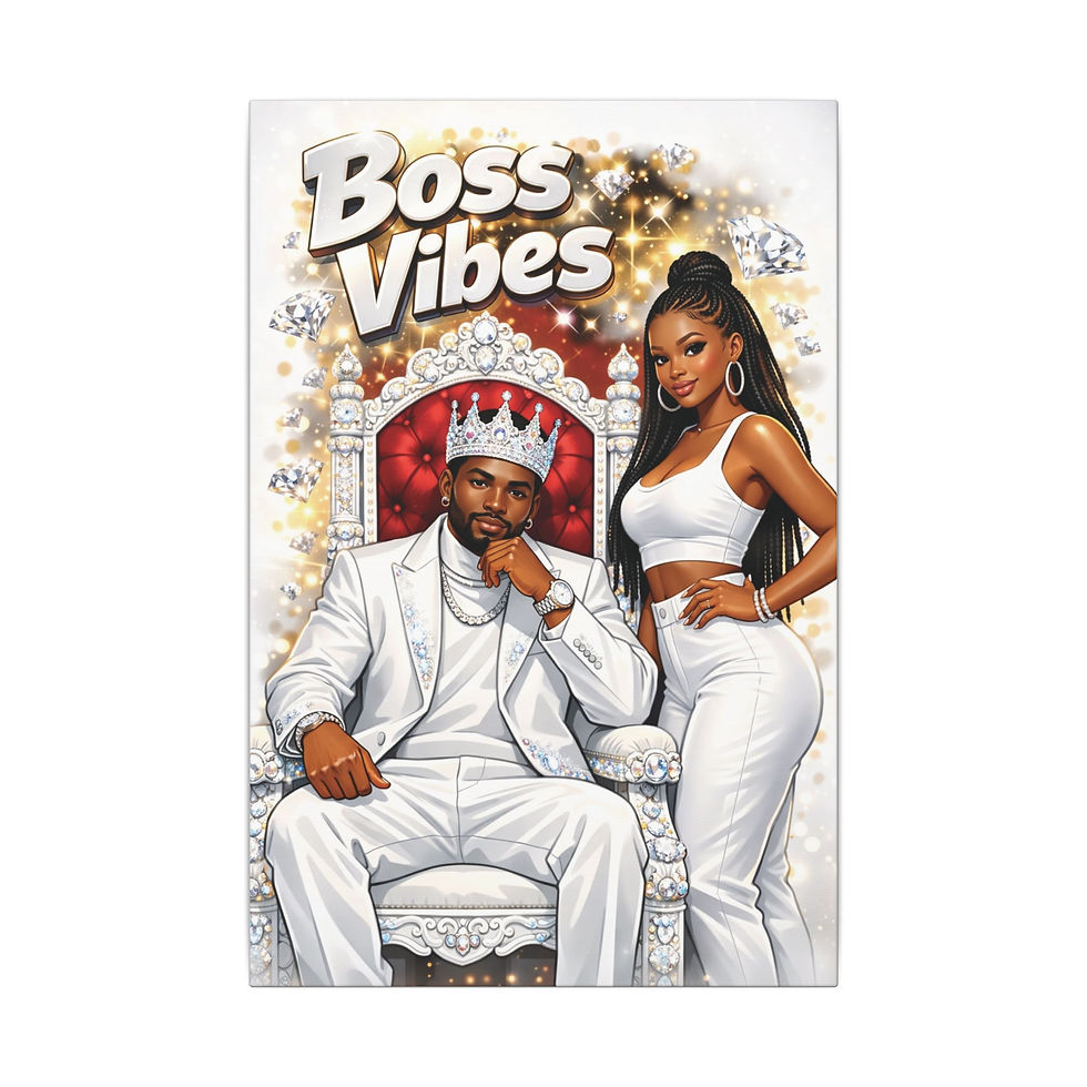 Thumbnail: Royal Couple Boss Mode Canvas | Matte Stretched Wall Art