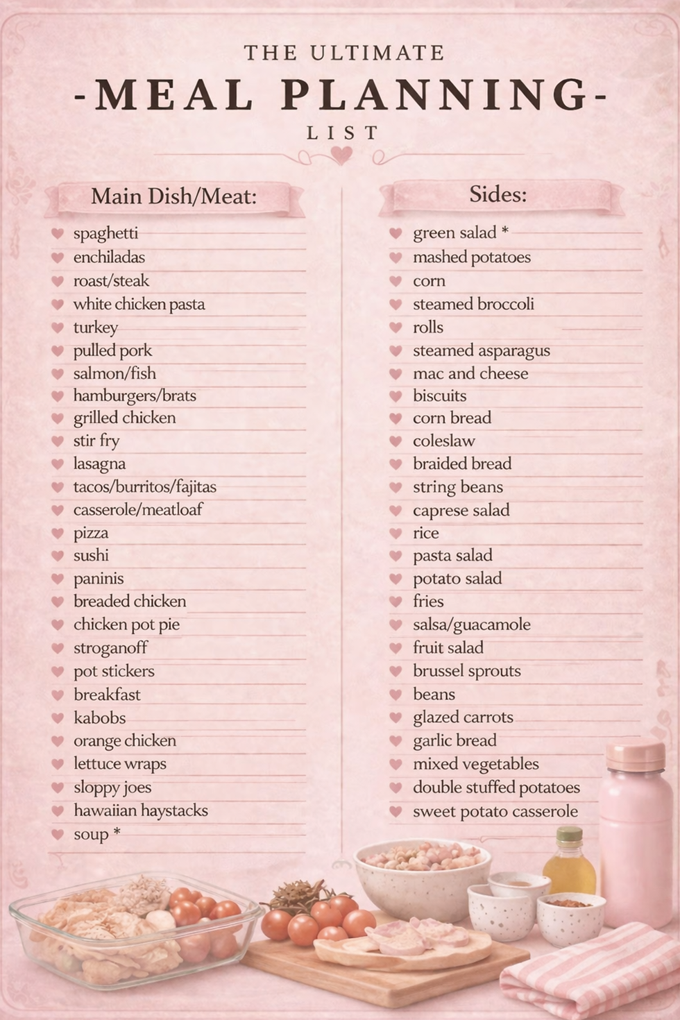 Thumbnail: Meal Prep Planner Sheets
