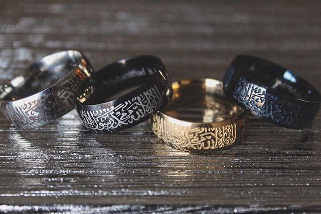 Thumbnail: the Kalimah ring - black