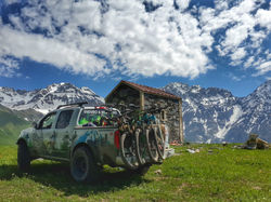 Georiders car in Svaneti