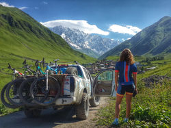 Mountain biking in Svaneti Georgia