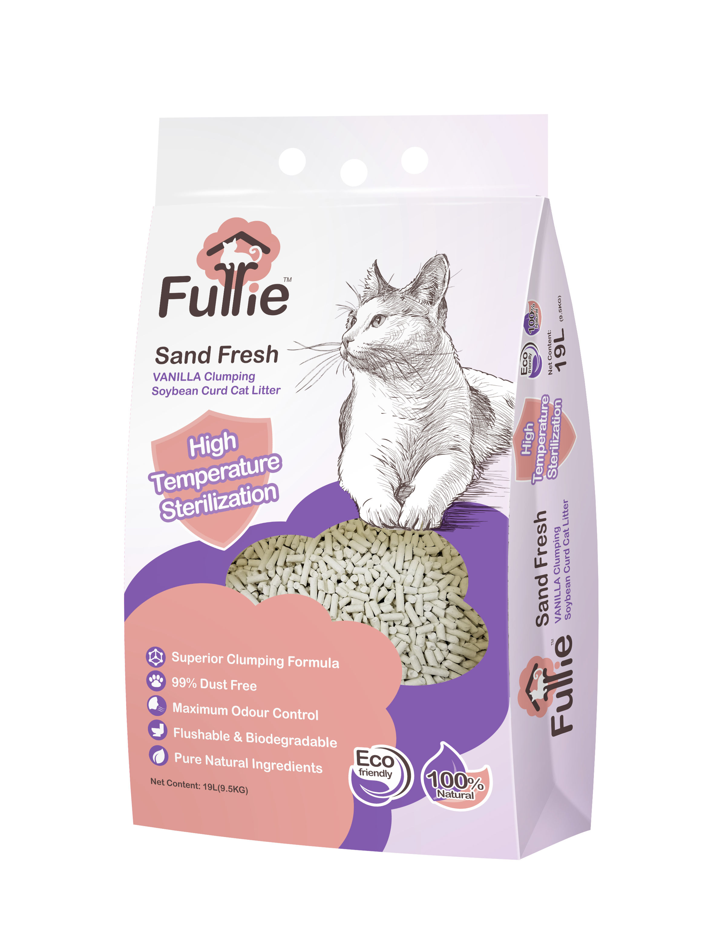 Furrie 芙莉爾 Sand Fresh 條狀天然豆腐砂 (雲呢拿味) 貓砂 19L